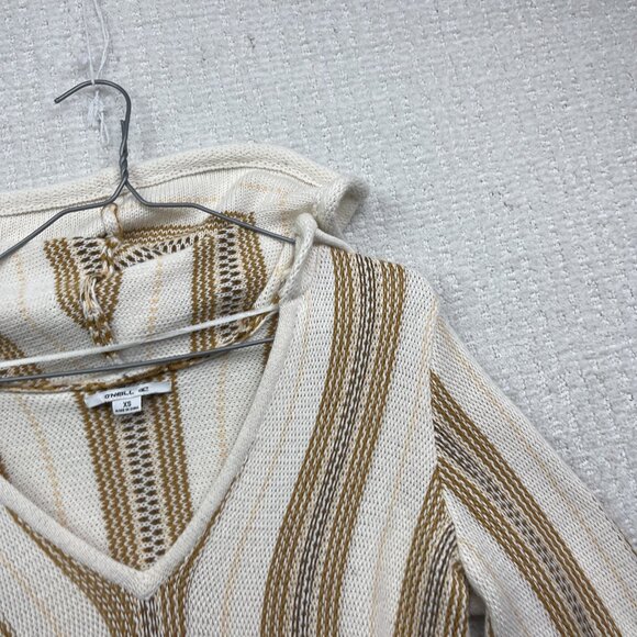Y2K O'neil Surf Hoodie Boho Multicolor Striped Knit Women Sz XS Skater Goth Emo - Picture 5 of 15